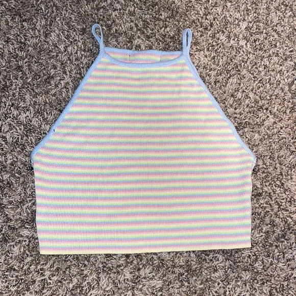 Rainbow forever 21 tank top